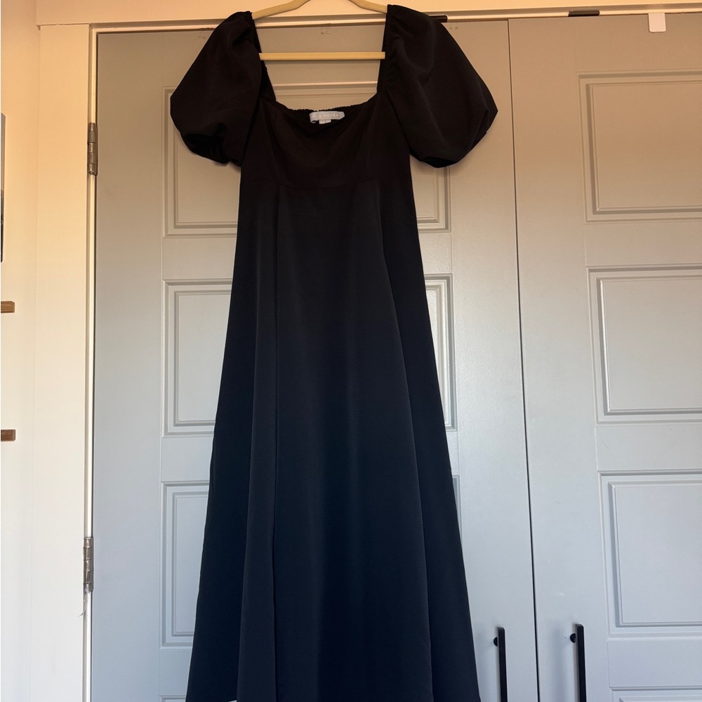 Matilda dress Black Crepe - Hill House Home